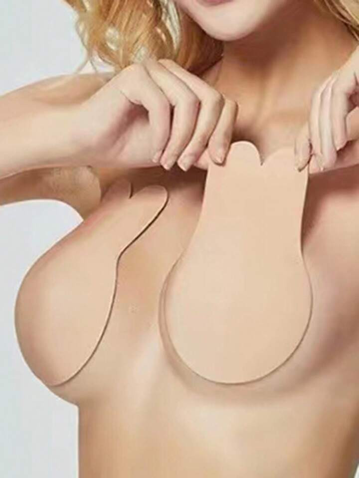 2pcs Reusable Rabbit Ear Nipple Covers, Invisible Silicone Adhesive Bra Pasties For Sports And Pu... | SHEIN