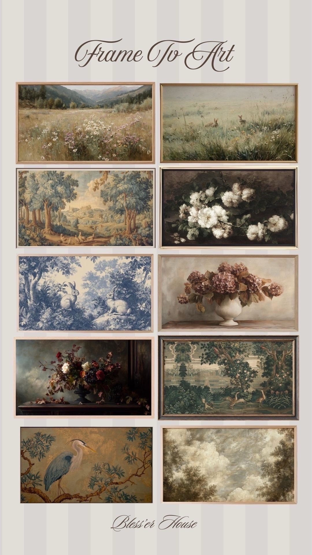 Spring frame tv art


vintage frame art, spring frame art, chinoiserie, floral frame tv art, digital frame art 


#LTKSeasonal