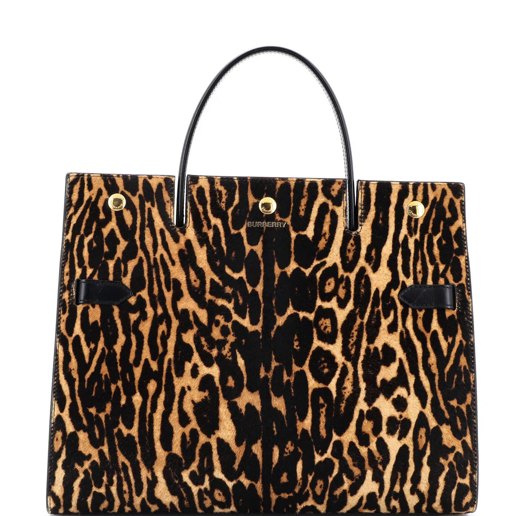 Title Top Handle Bag Printed Calf Hair Medium | Rebag