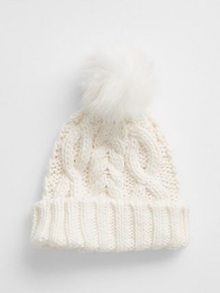 Cable-Knit Poof Beanie | Gap Factory
