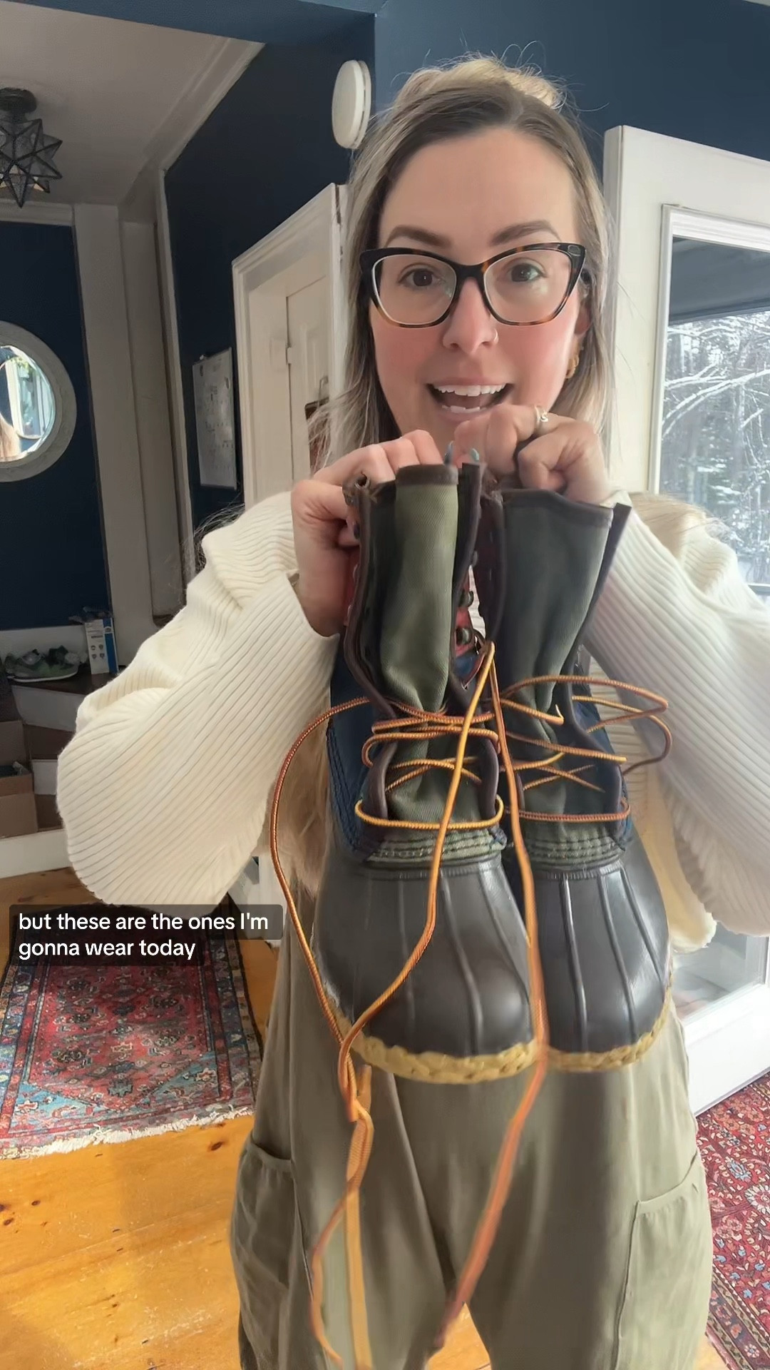 Comfy winter outfit in Maine 