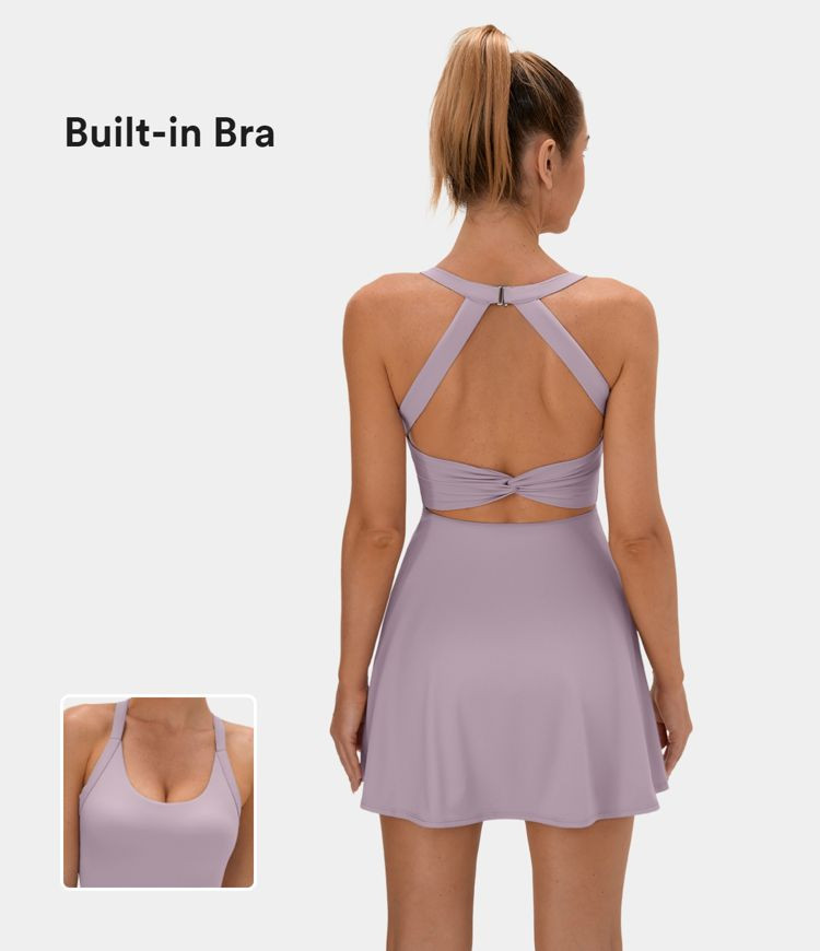 Backless Crisscross Active Dress | HALARA