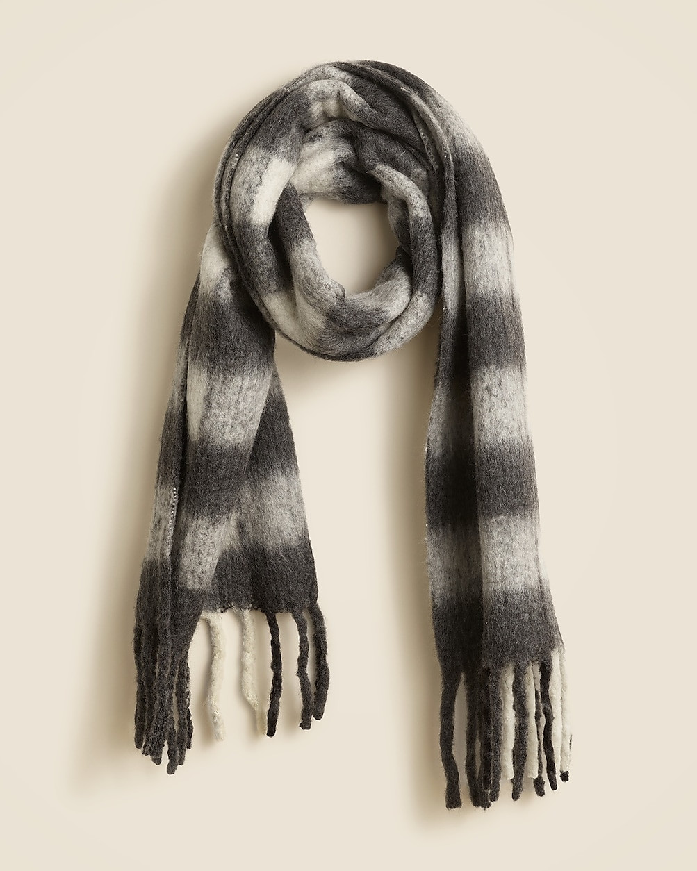 Brushed woven scarf in stripe | J. Crew US