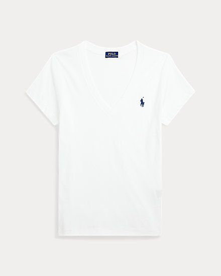 Cotton Jersey V-Neck T-Shirt | Ralph Lauren (UK)