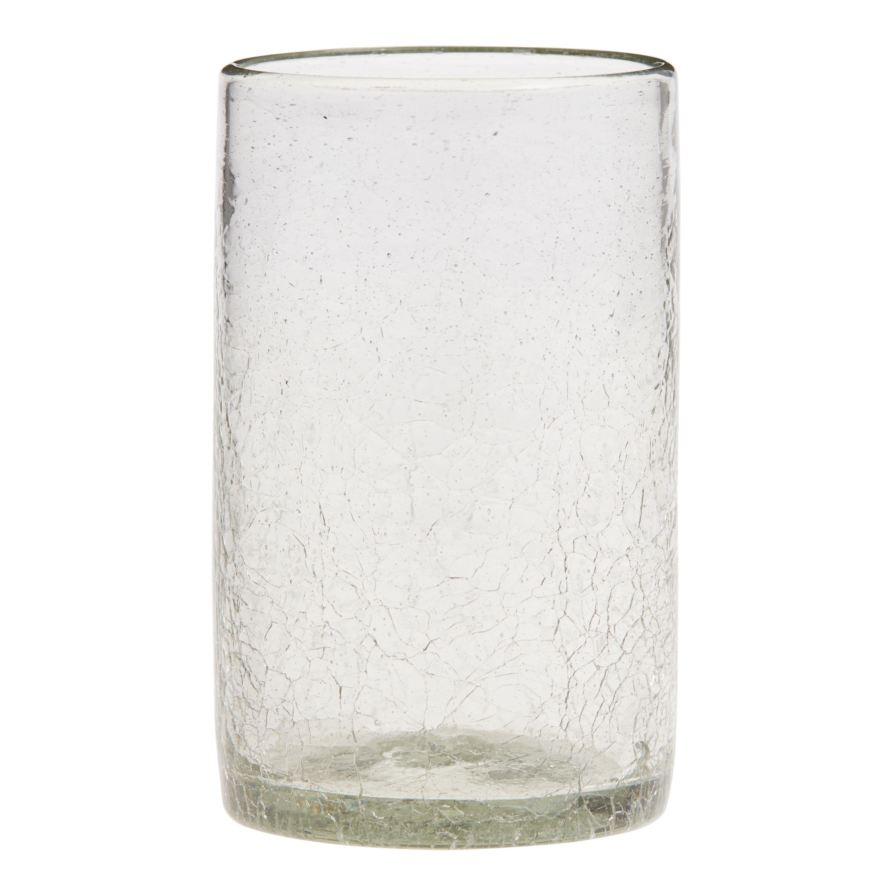 Crackle Recycled Highball Glass | World Market