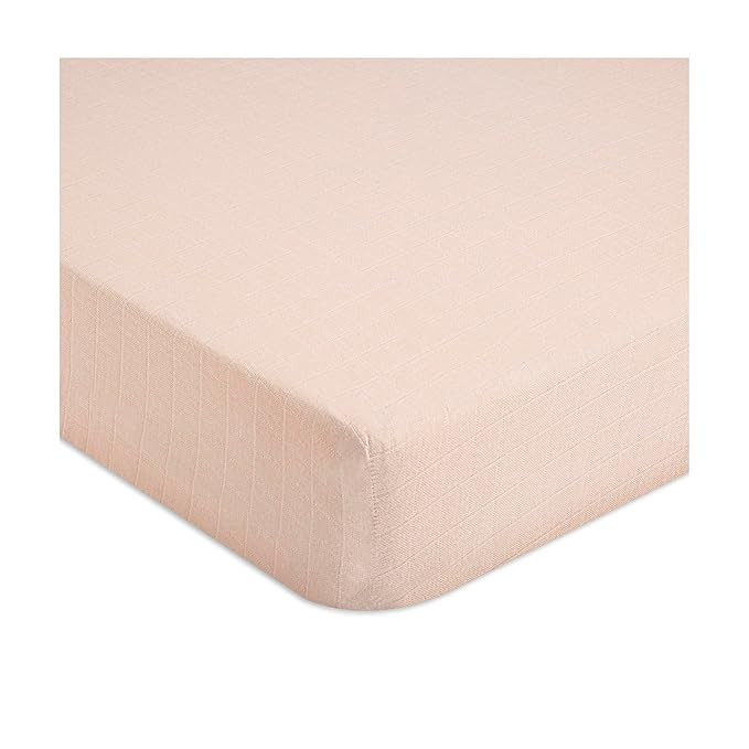 Crane Baby Fitted Sheet, Soft Cotton Fitted Sheet for Cribs and Nurseries, Desert Rose, 28”w x ... | Amazon (US)