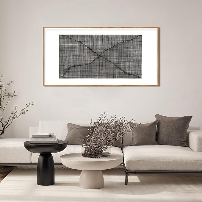 Abstract Line Framed Canvas Wall Art Set,Minimalist Black and White Wall Decor,Neutral Geometric ... | Amazon (US)