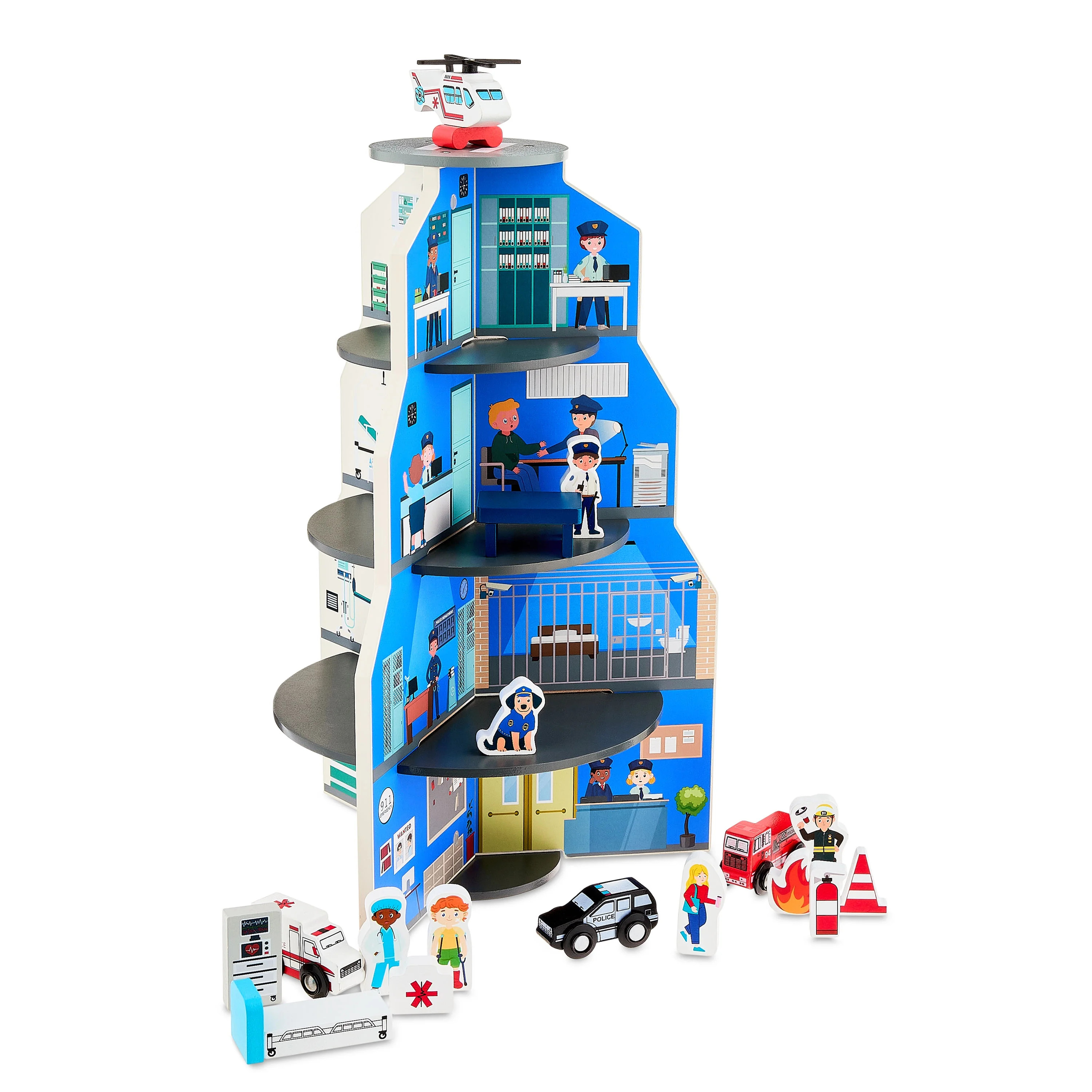 Spark.Create.Imagine. Emergency Wooden Play Set, 18 Pieces | Walmart (US)