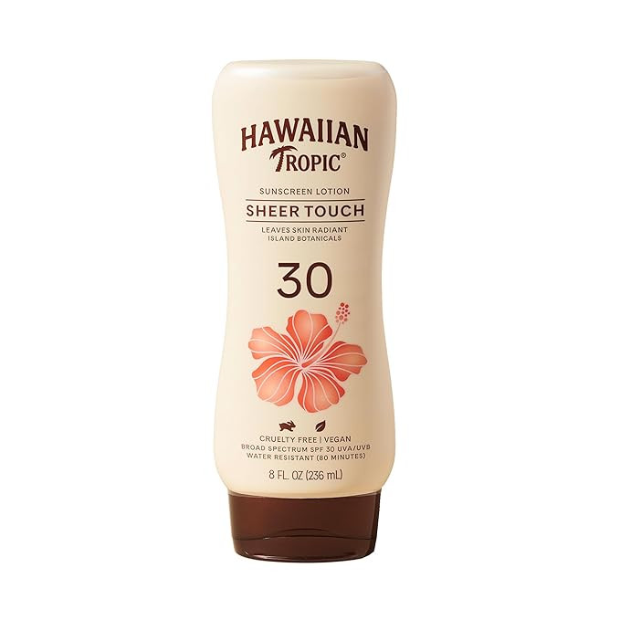 Hawaiian Tropic Sheer Touch Lotion Sunscreen, Moisturizing Broad-Spectrum Protection, SPF 30, Sun... | Amazon (US)