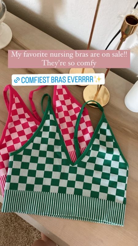 These amazon bras are the best for breastfeeding, so comfy! Checkered breastfeeding bra, nursing bra, postpartum outfit, postpartum, hospital bag 

#LTKFind #LTKbump #LTKsalealert