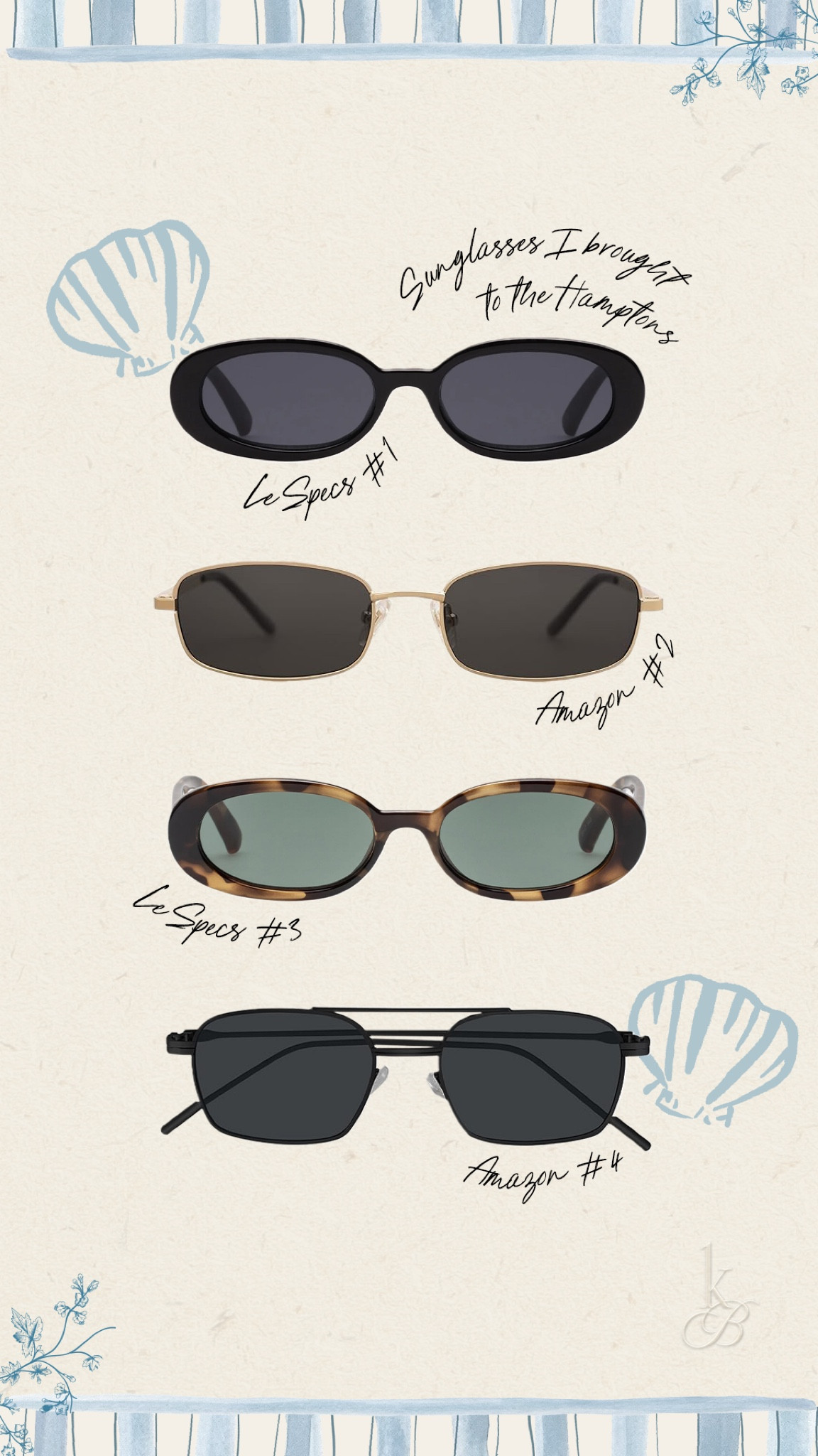 Sunglasses I packed for the hamptons🥥🩵🌊🐚 #sunglasses #lespecs #amazon 

#LTKSummerSales #LTKStyleTip #LTKSeasonal