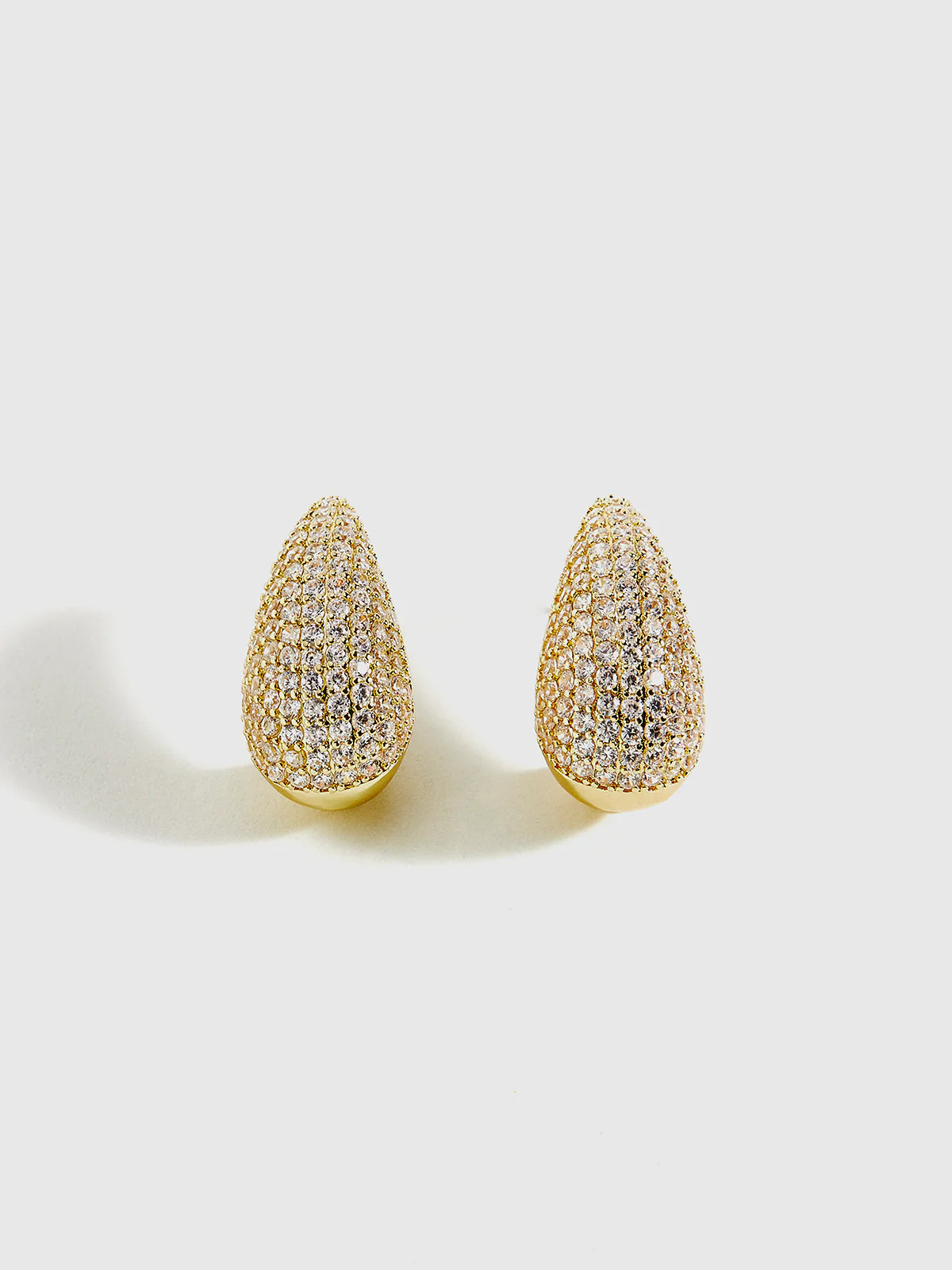 Copper Set Zircon Stud Earrings | Commense