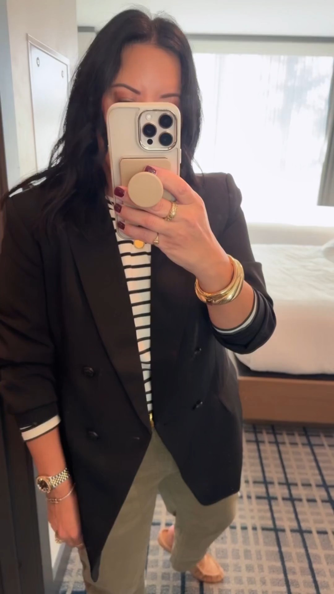 Blazer size large, top size large, pants size 10, shoes size 9.5 (I’m a 9.5/10 and did a 9.5), belt size medium (size down because it runs big). 

#LTKMidsize #LTKOver40 #LTKWorkwear