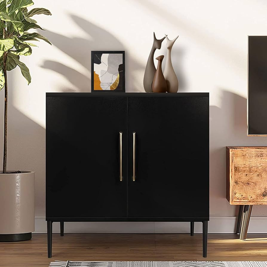 Storage Cabinet, Modern Accent Buffet Cabinet, Free Standing Sideboard and Buffet Storage with Do... | Amazon (US)