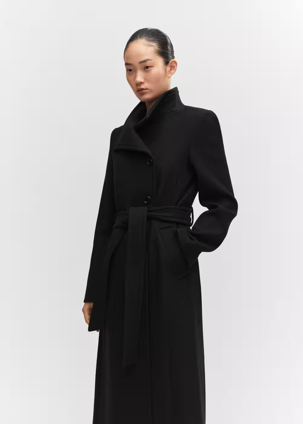 Woolen coat with belt -  Women | Mango USA | MANGO (US)