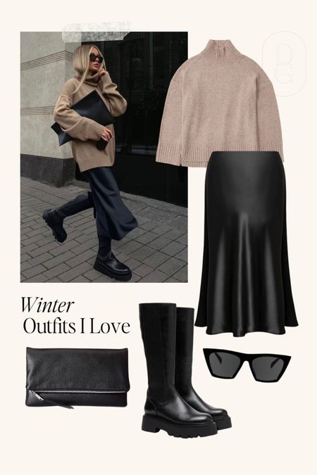 Winter Outfit Idea // winter coat, winter outfit inspo, winter outfits, cold weather outfit, casual winter outfit, midi skirt outfit, black midi skirt, black chunky boots outfit

#LTKSeasonal #LTKstyletip #LTKsalealert