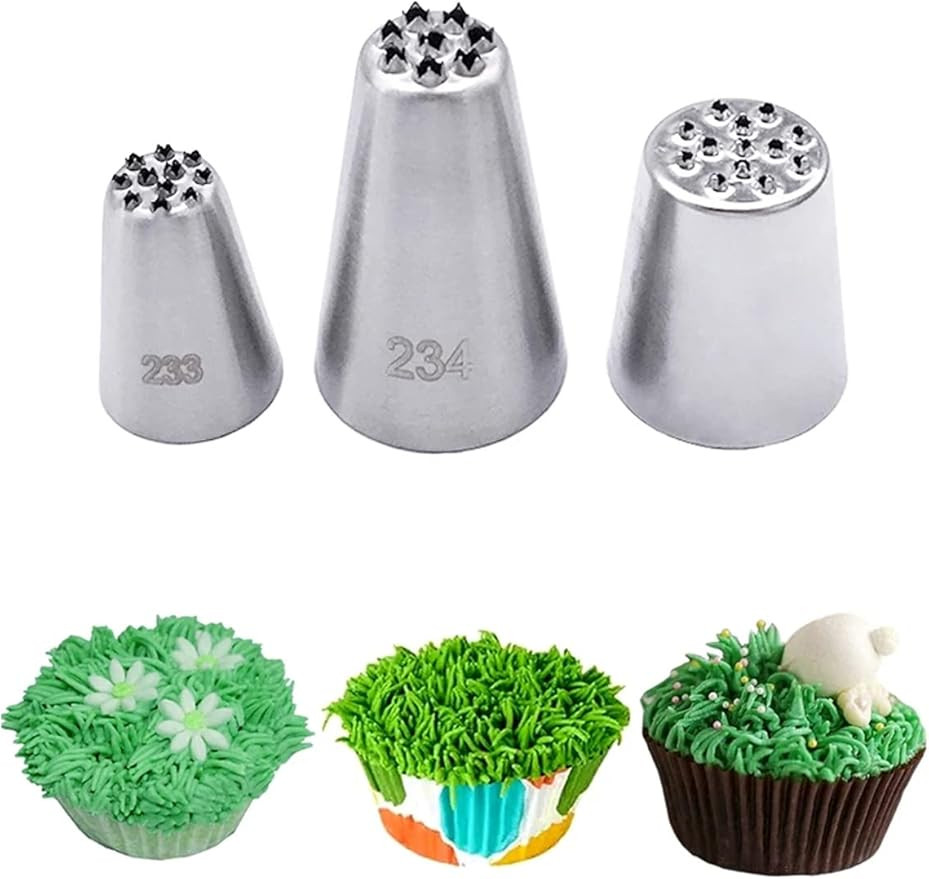Grass Piping Tip for Cake Decorating,Grass Tip 233 234 29,Cake Icing Tips for Frosting Grass,Hair... | Amazon (US)
