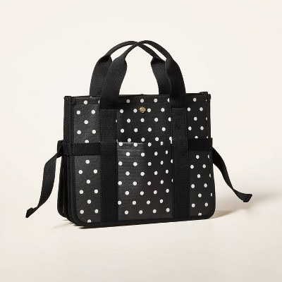 Polka Dot Canvas Car Organizer Tote Bag - kate spade new york x Target Black/White | Target
