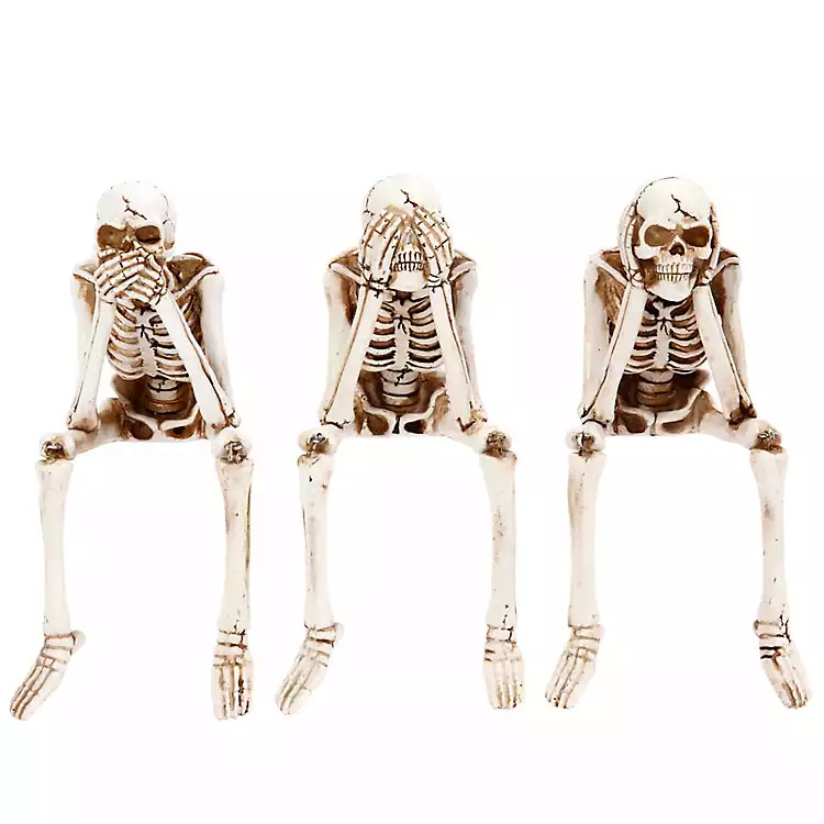 Skeleton Hands on Head Halloween Sitters, Set of 3 | Kirkland's Home