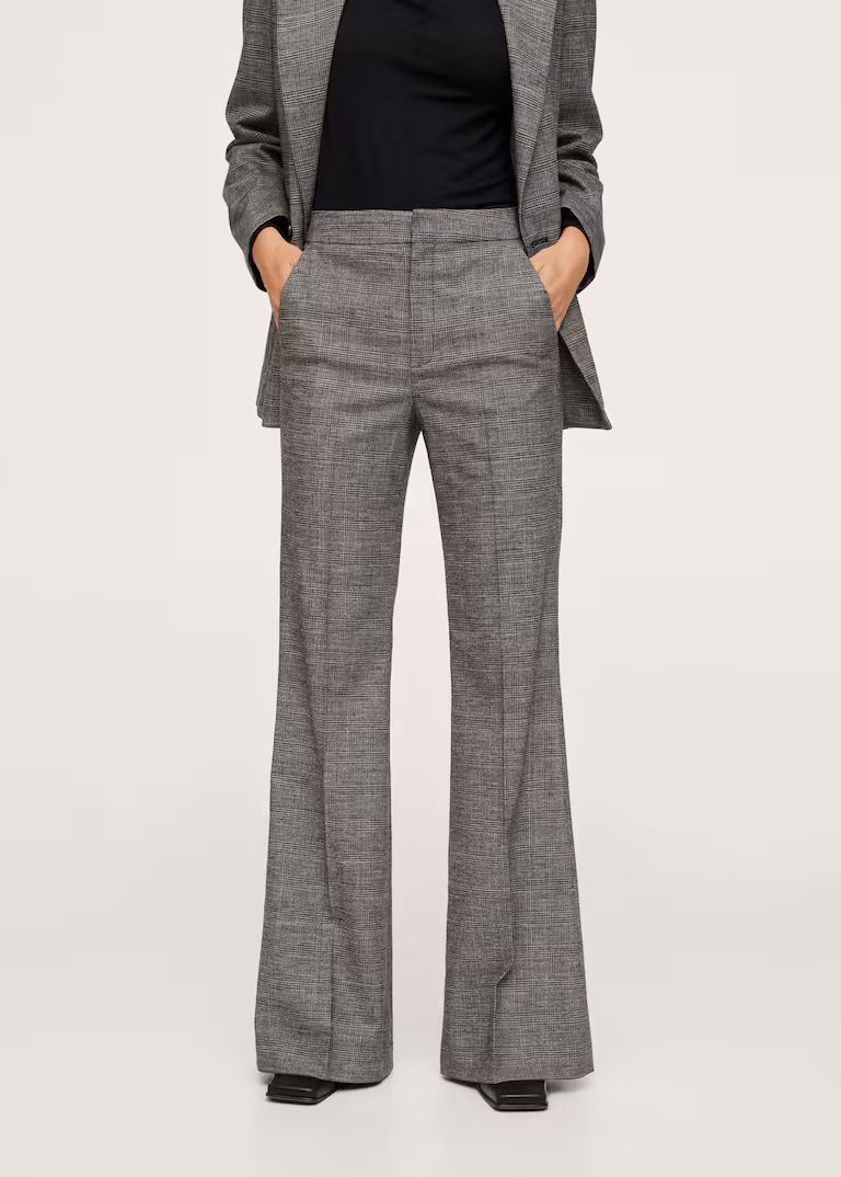 Check wool suit pants | MANGO (US)