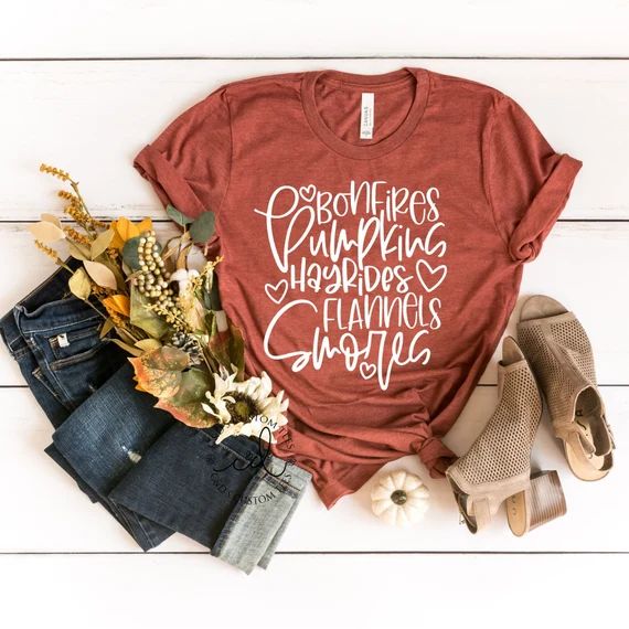 Read the full title
    Fall Shirts - Fall Words Shirt - Thanksgiving Tee - Cute Fall Shirts - Fa... | Etsy (US)