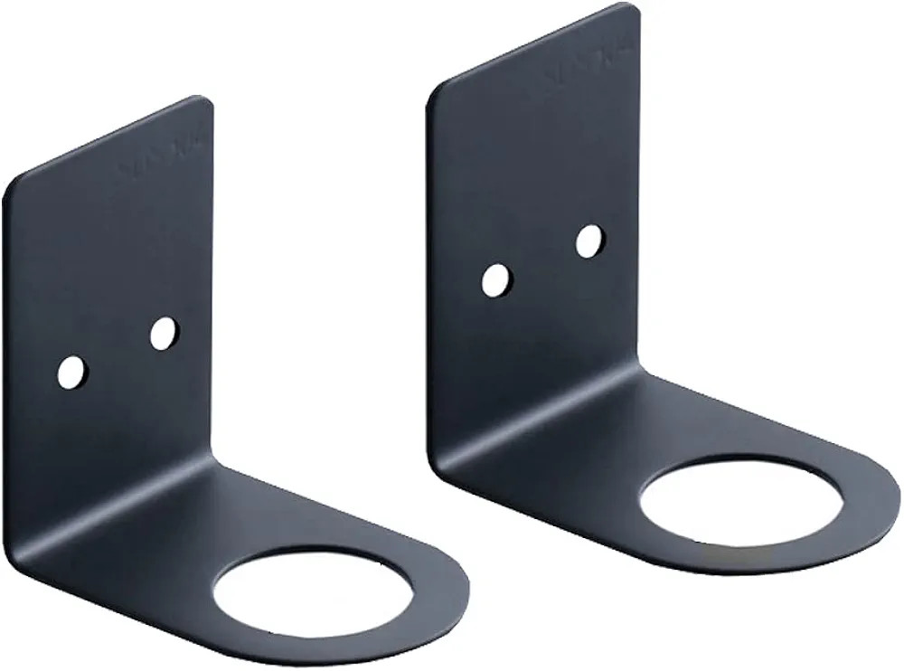 BiJun Soap Bottle Dispenser Holder Wall Mount, Wall Mount Bottle Holder Set Hanging Jar Hanger Rack Shampoo Standing Shelf Storage Holder Lotion Container for Kitchen Bathroom (1.06in, Black) | Amazon (US)