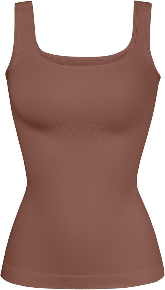 Women Shapewear Tank Tops Tummy Control Compression Tops seamless Body Shaper Camisole | Amazon (US)