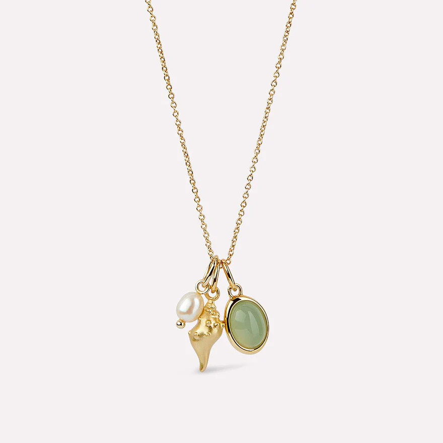 Gold Charm Necklace - Ocean | Ana Luisa