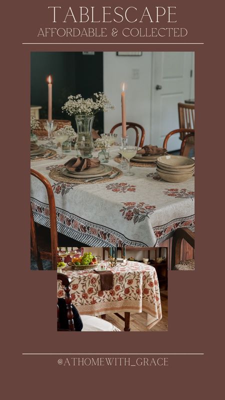 French country tablecloth. English inspired. Vintage inspired. Romantic table setting. Spring. Summer  

#LTKSeasonal #LTKFamily #LTKHome