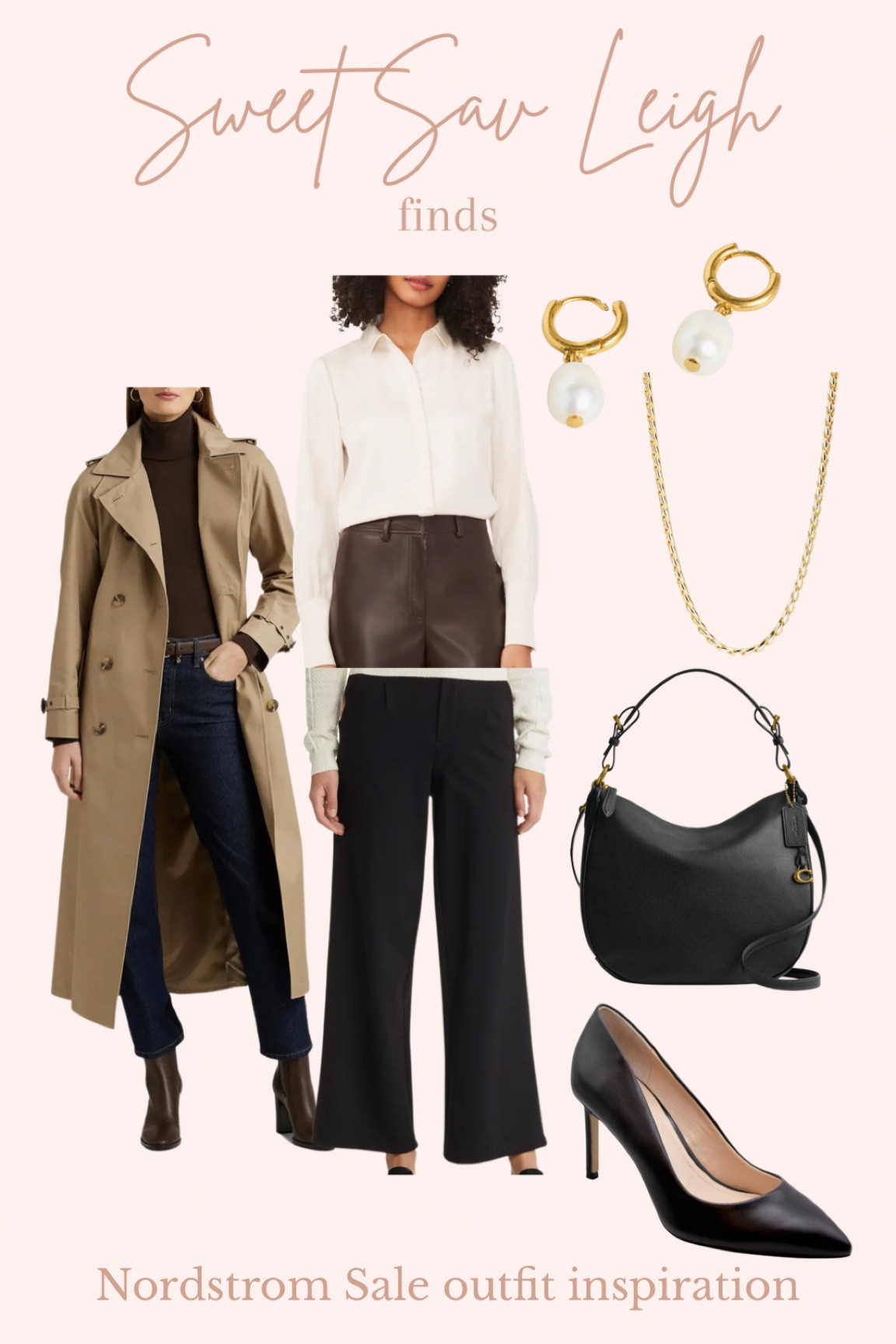 Nordstrom anniversary sale outfit inspo: workwear, fall workwear, black pants, work top, trench coat, classic outfit, wardrobe staples, black pumps, black bag 

#LTKxNSale #LTKFind #LTKSeasonal