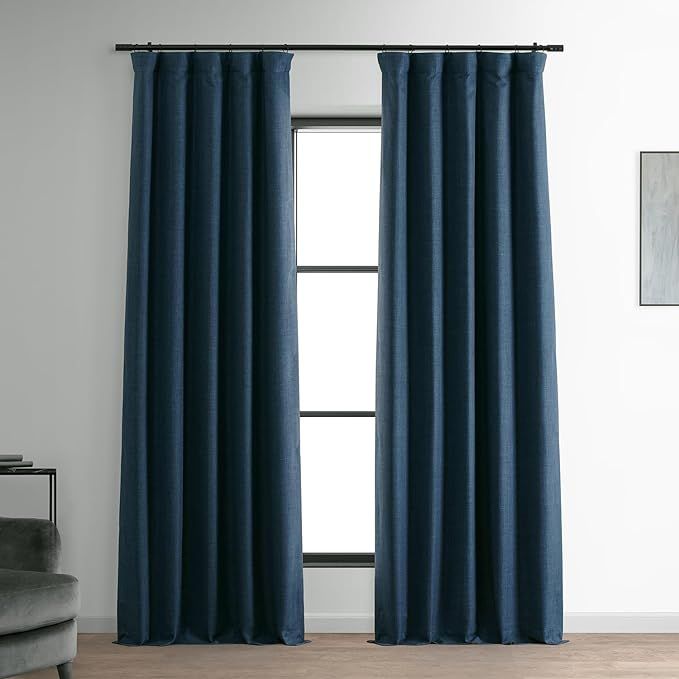 HPD HALF PRICE DRAPES Solid Thermal Insulated Blackout Curtains for Bedroom 50 X 96 Signature Lin... | Amazon (US)