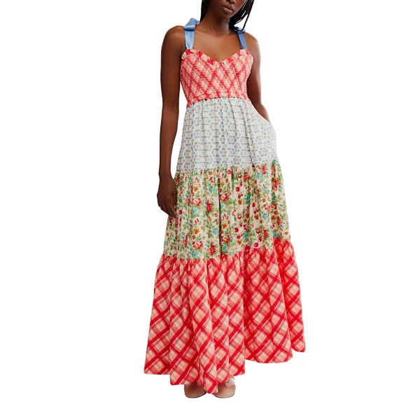 Women's Free People Bluebell Maxi Dress XSmall Cherry Combo | Scheels