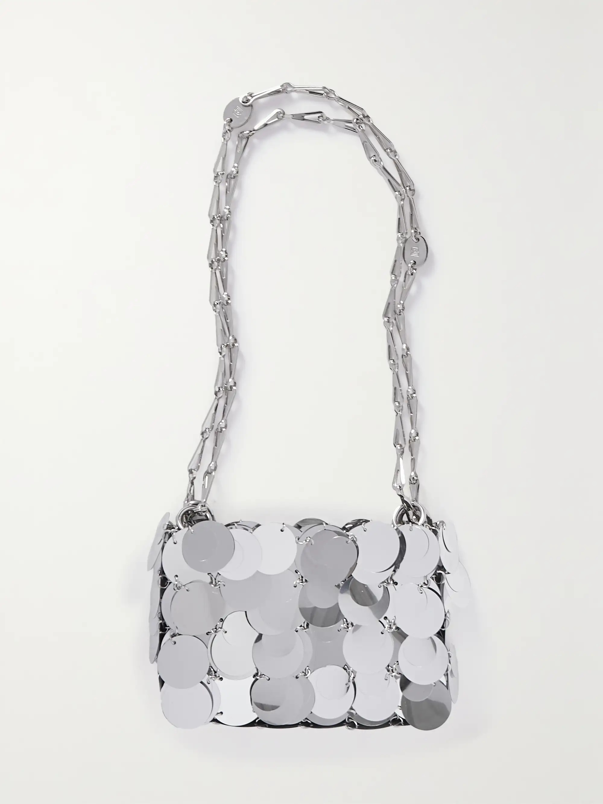 Sparkle Nano paillette-embellished metallic faux leather shoulder bag | NET-A-PORTER APAC