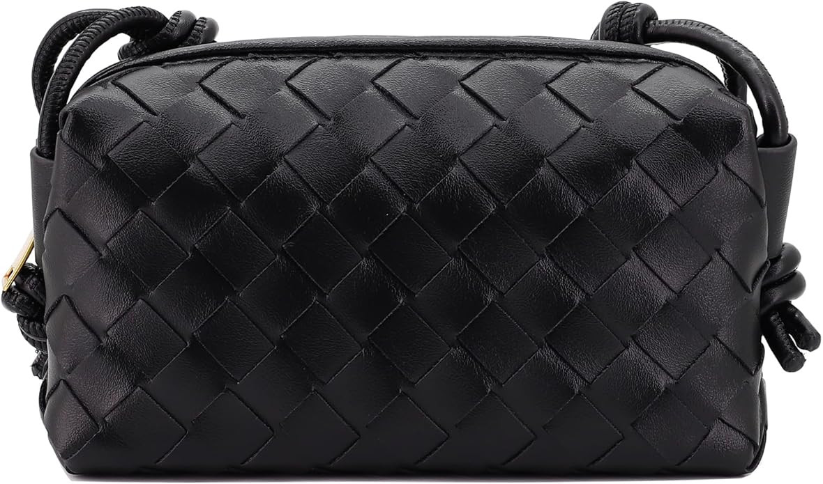 Woven Crossbody Bags For Women, Small Handmade Purse Clutch Shoulderbag Handbag, Zipper Closure | Amazon (US)