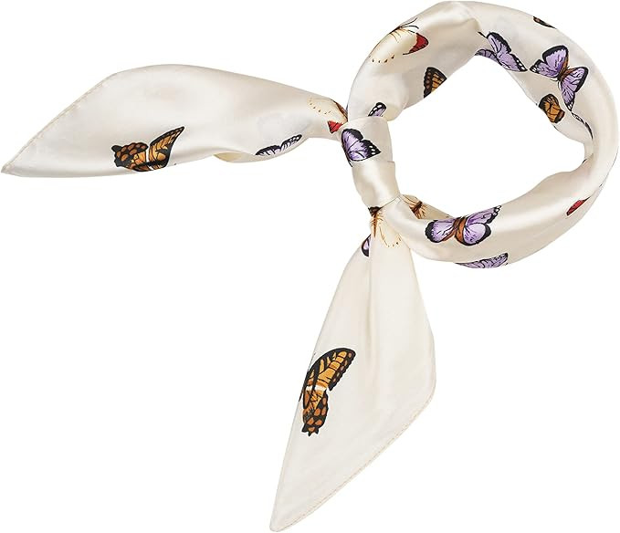 YOUR SMILE Silk Like Scarf Women’s Fashion Pattern Large Square Satin Headscarf Headdress 24''x... | Amazon (US)