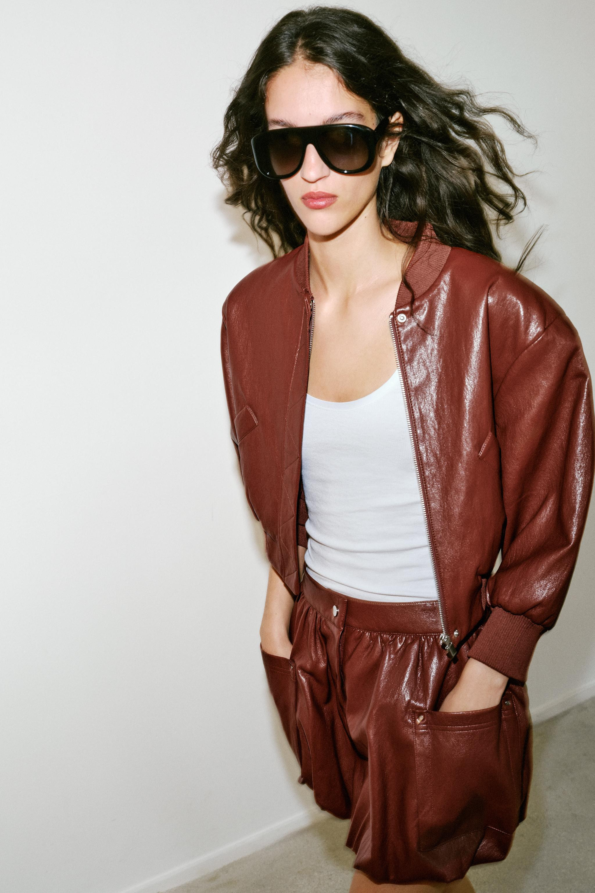 FAUX LEATHER BALLOON MINI SKIRT SET | Zara US