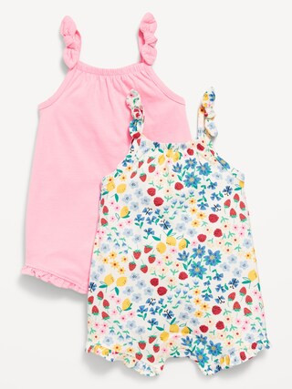 Sleeveless Tie-Knot One-Piece Romper 2-Pack for Baby | Old Navy | Old Navy (US)