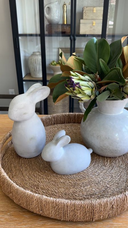 Tu. Don’t walk the cutest concrete Easter bunnies that are meant for outdoor decor but can be used indoors too!! Easter decor! Easter Tablescape ideas. Easter bunnies. 

#LTKhome #LTKSeasonal #LTKstyletip