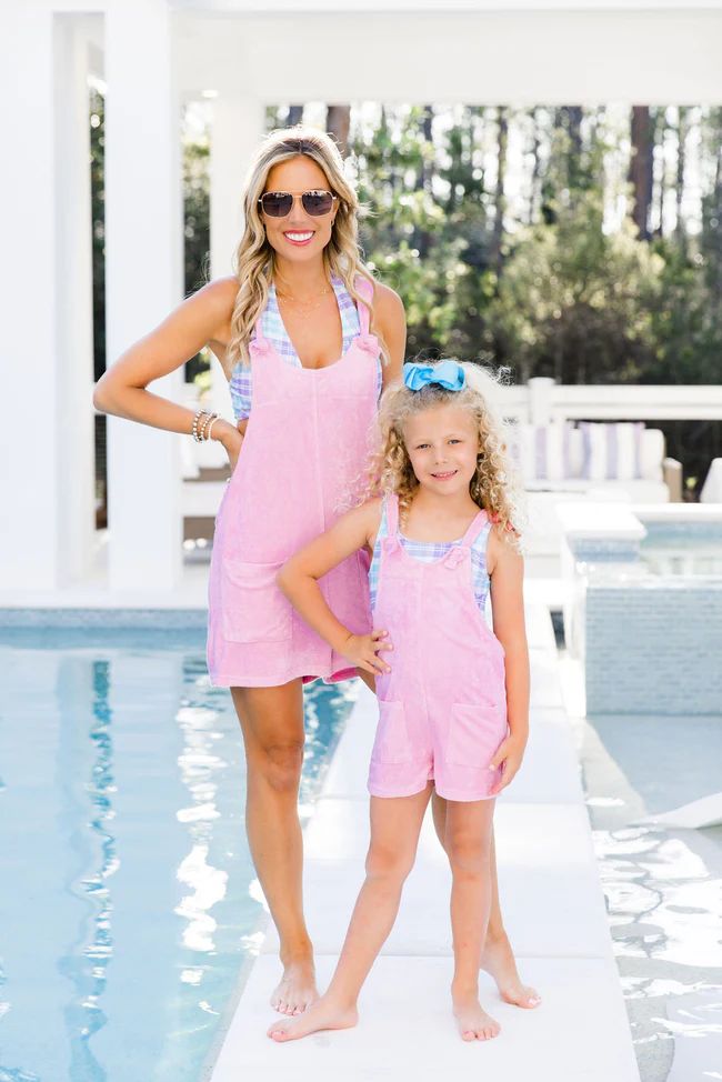Remember This Feeling Pink Terry Knotted Romper Tori X Pink Lily | Pink Lily