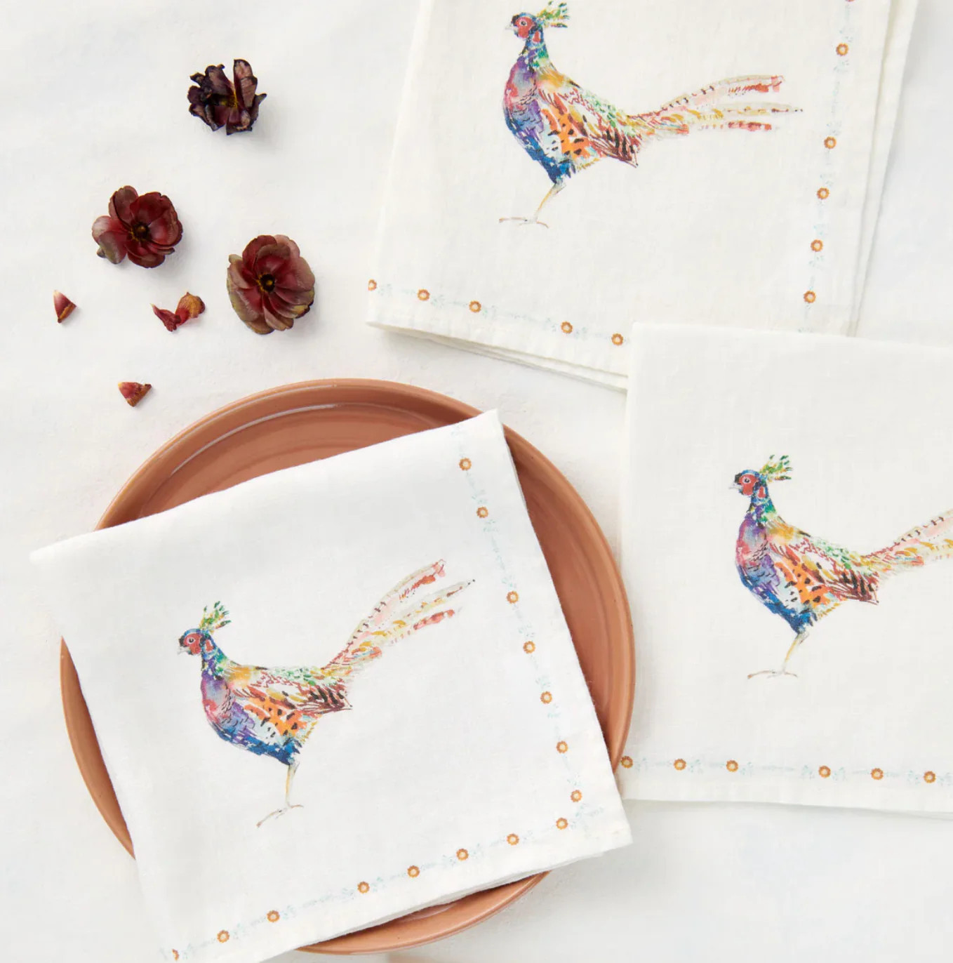 Pheasants Dinner Napkin {Set of 4} | Massey Gordon