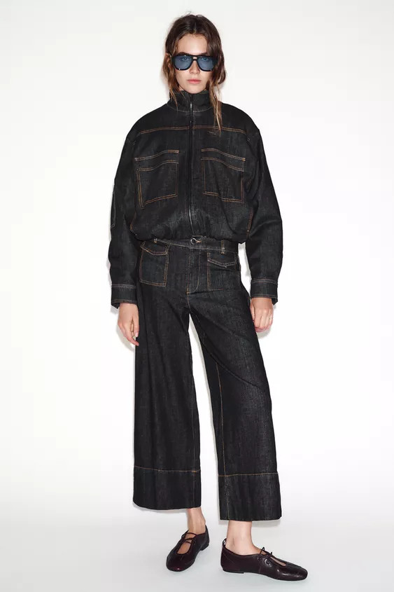 HIGH COLLAR PUFFER BOMBER JACKET | Zara US