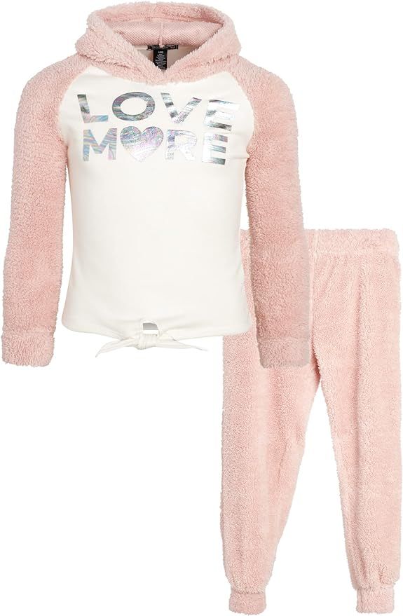 Instagirl Girls' Sweatsuit Set - 2 Piece Sherpa Fleece Hoodie and Jogger Pants (4-12) | Amazon (US)