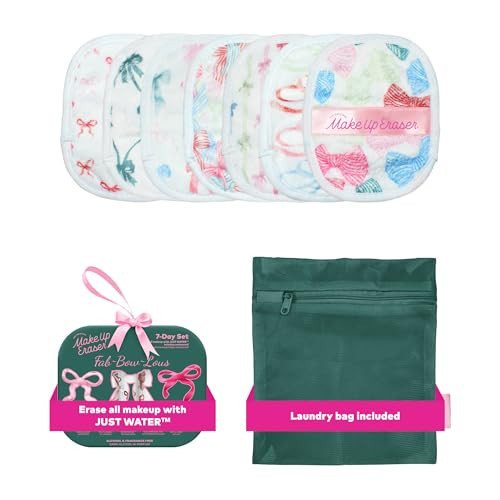 The Original MakeUp Eraser 7-Day Set, Erase All Makeup with Just Water, Including Waterproof Mascara, Eyeliner, Foundation, Lipstick, Sunscreen, and More! Fab-Bow-Lous, 7ct. | Amazon (US)