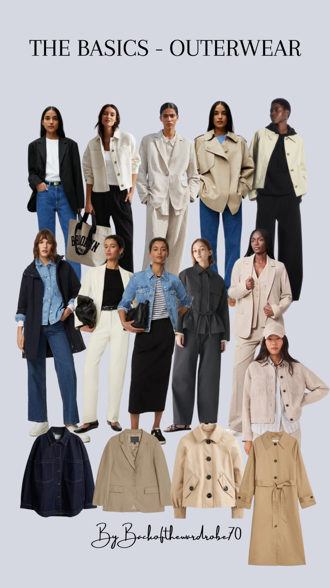 The Basics - Outerwear ✨
My Favourite Outerwear for Spring. Blazers, denim jackets, trench coats and linen jackets all form the capsule spring wardrobe.

Spring fashion 
Spring outfits 

#LTKstyletip #LTKSeasonal #LTKeurope