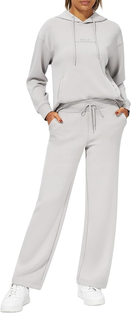 Stelle Sweat Suits for Womens 2 Piece Sweat Set Long Sleeve Hoodie Sweatsuits Sets Drawstring Swe... | Amazon (US)