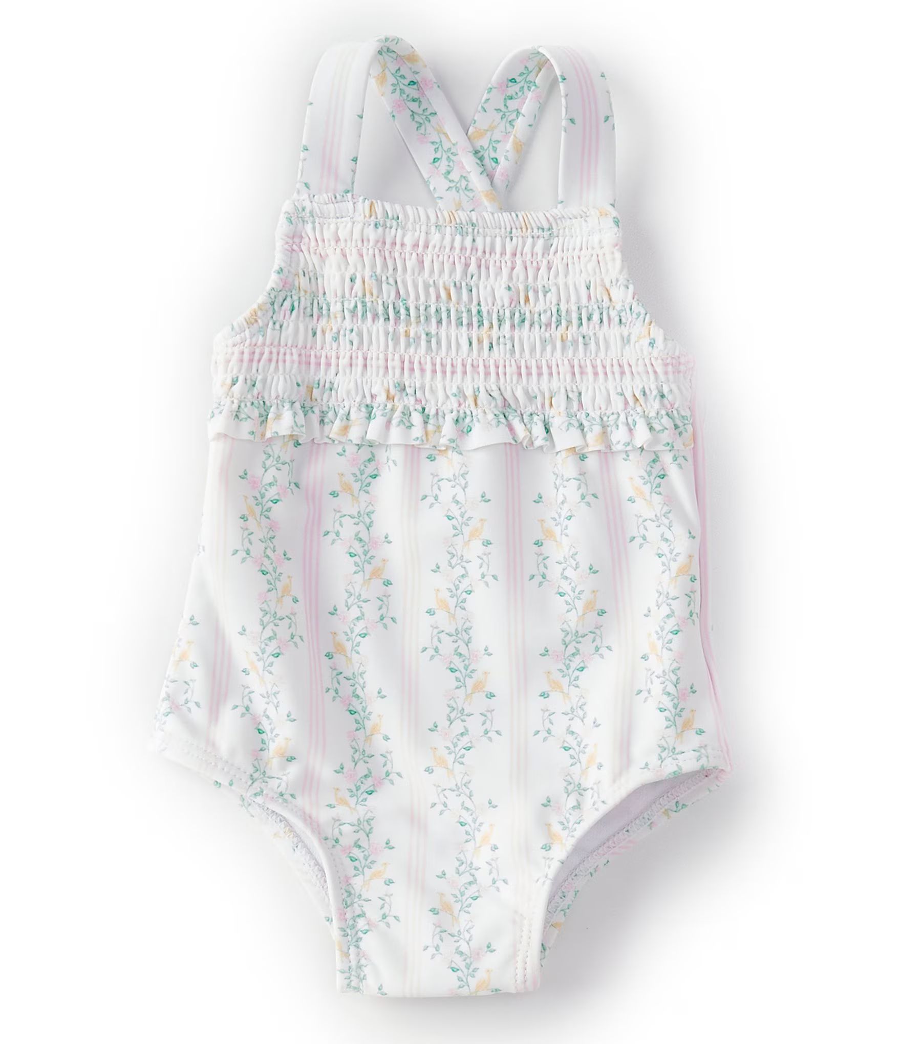 x Pearly Gates Baby Girl 3-24 Months Long Sleeve One Piece Rashgaurd Swimsuit | Dillard's