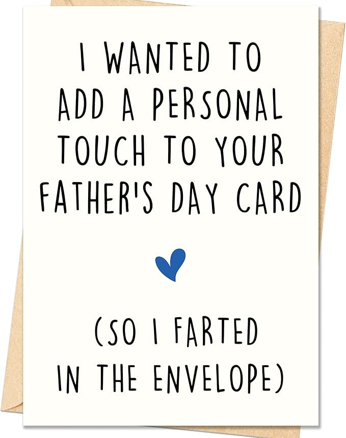 Fathers Day Card, Funny Fathers Day Card Gifts Decorations for Dad from Daughter Son Kids, Happy ... | Amazon (US)