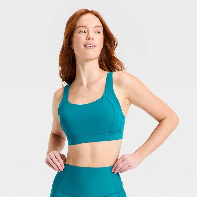 Women's Convertible High Support Convertible Sports Bra - All In Motion™ Teal Green M | Target