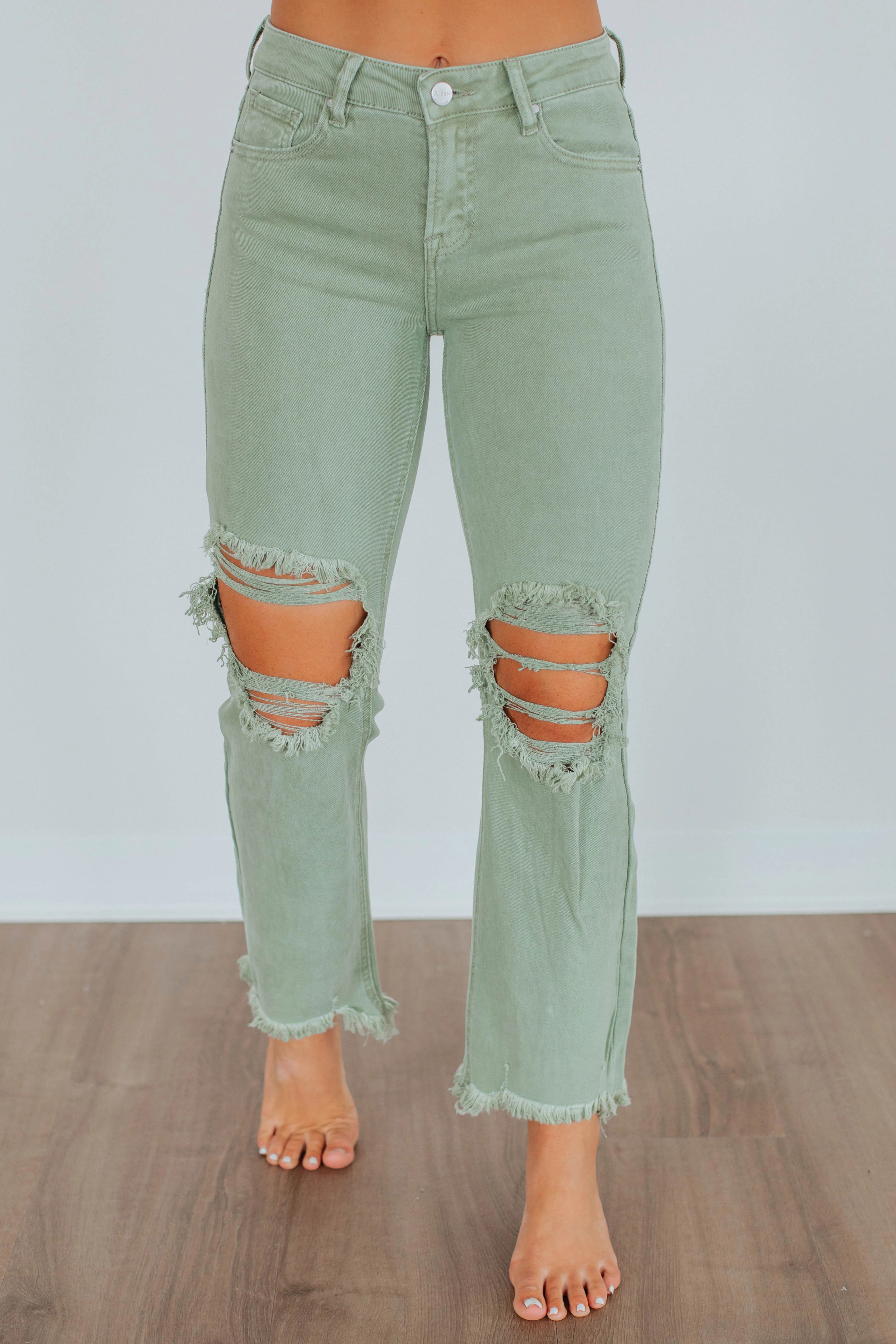 Willow Risen Jeans - Olive 1/25 / 27.5" | Wild Oak Boutique