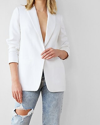 One Button Boyfriend Blazer | Express